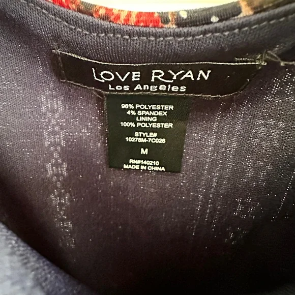 Black Floral Stripe Maxi Dress with Red & Blue Blooms - Picture 3 of 3